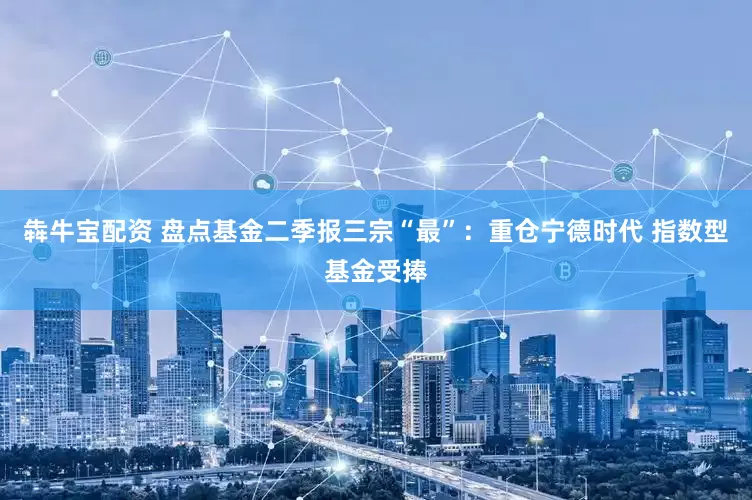 犇牛宝配资 盘点基金二季报三宗“最”：重仓宁德时代 指数型基金受捧