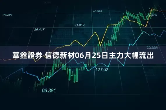 華鑫證券 信德新材06月25日主力大幅流出